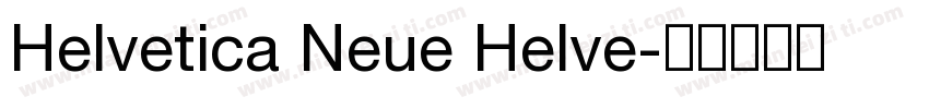 Helvetica Neue Helve字体转换